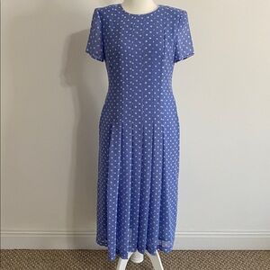 Plaza South Periwinkle Polka Dot Dress
